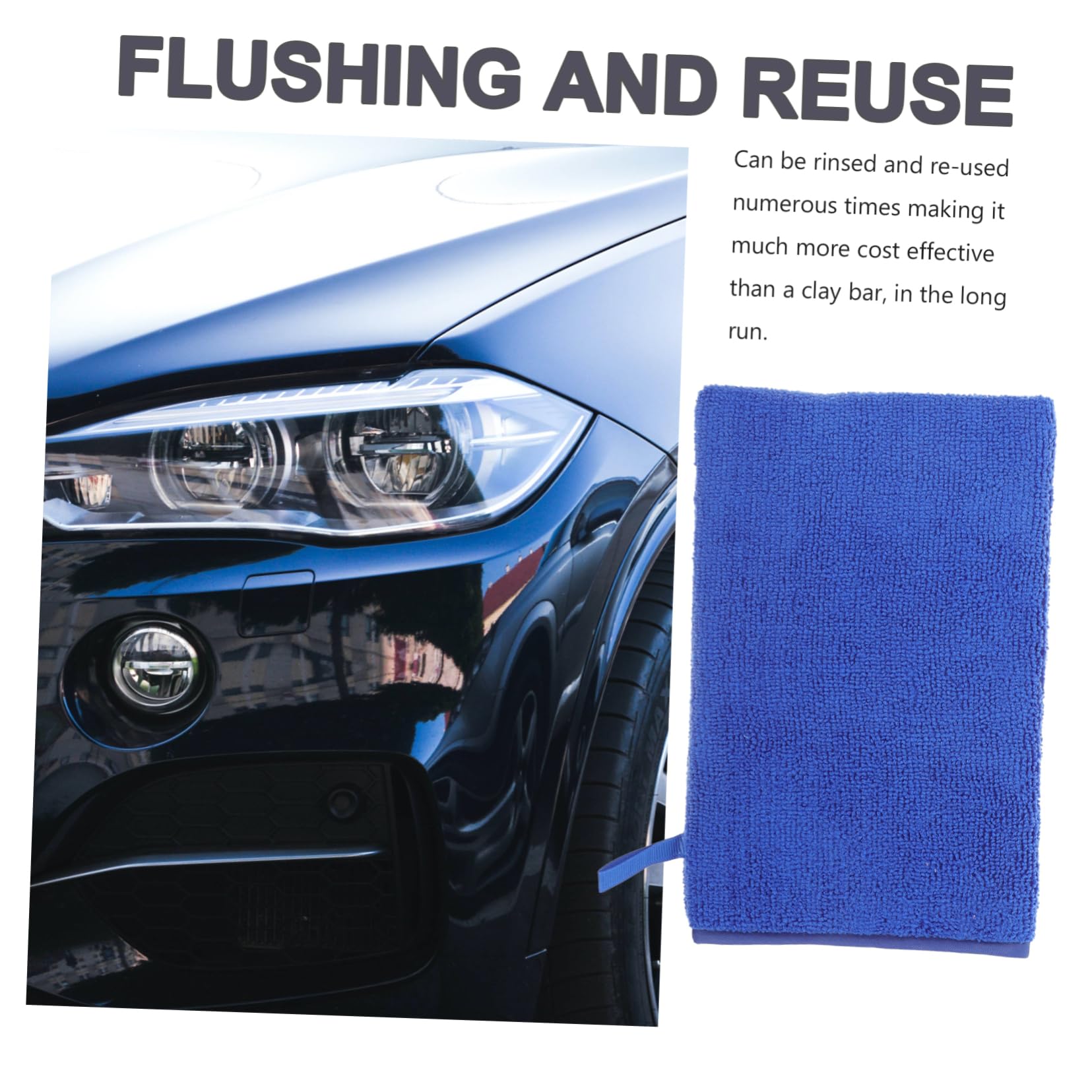 iplusmile 3pezzi Guanti Di Pulizia Auto Argilla Guanti Lavaggio Auto Per Rimozione Rapida Di Polvere e Impurità Facile Utilizzo e Lavabili Blu