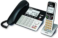 Vista 10 de VTech VG208 DECT 6.0 Teléfono con cable/inalámbrico para el hogar con contestador, bloqueo de llamadas, identificación de llamadas, pantalla