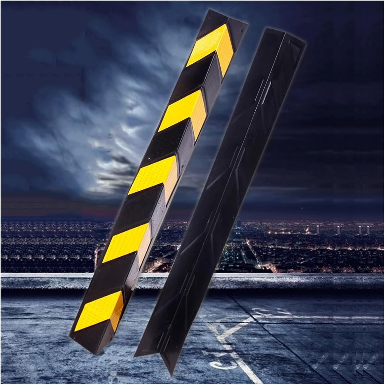 HXRW Garde D'angle Mural For Garages De Stationnement, Colonne En Caoutchouc En Forme De L, Bandes De Protection D'angle Réfléchissantes, 1 Cm D'épaisseur Protecteur De Mur De Garage ( Color : Grigio