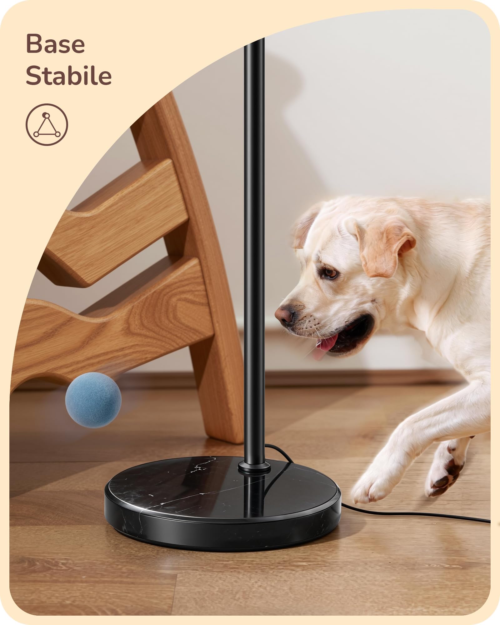 EDISHINE Lampada da Terra per Soggiorno, Altezza Regolabile 143-176 cm, Lampada ad Arco con Testa Rotante, Struttura in Metallo, Telecomando Magnetico, Dimmerabile, Attacco E27 con LED 9W Inclusa
