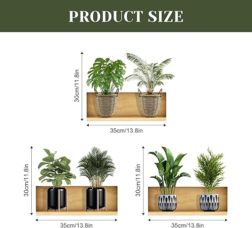 Miniatura 3 de Calcomanías de pared de plantas verdes en maceta, estantes de simulación 3D, calcomanías de pared de plantas verdes, calcomanías de pared extraíbles