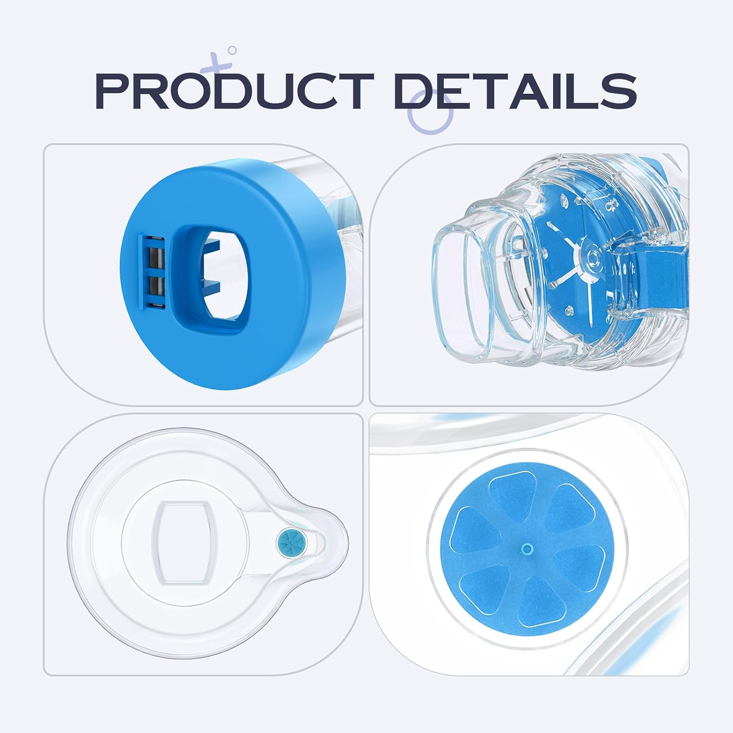 Inhaler Spacer for Children and Adults with Silicone Mask,Nessi OTC Spacer Blue Children