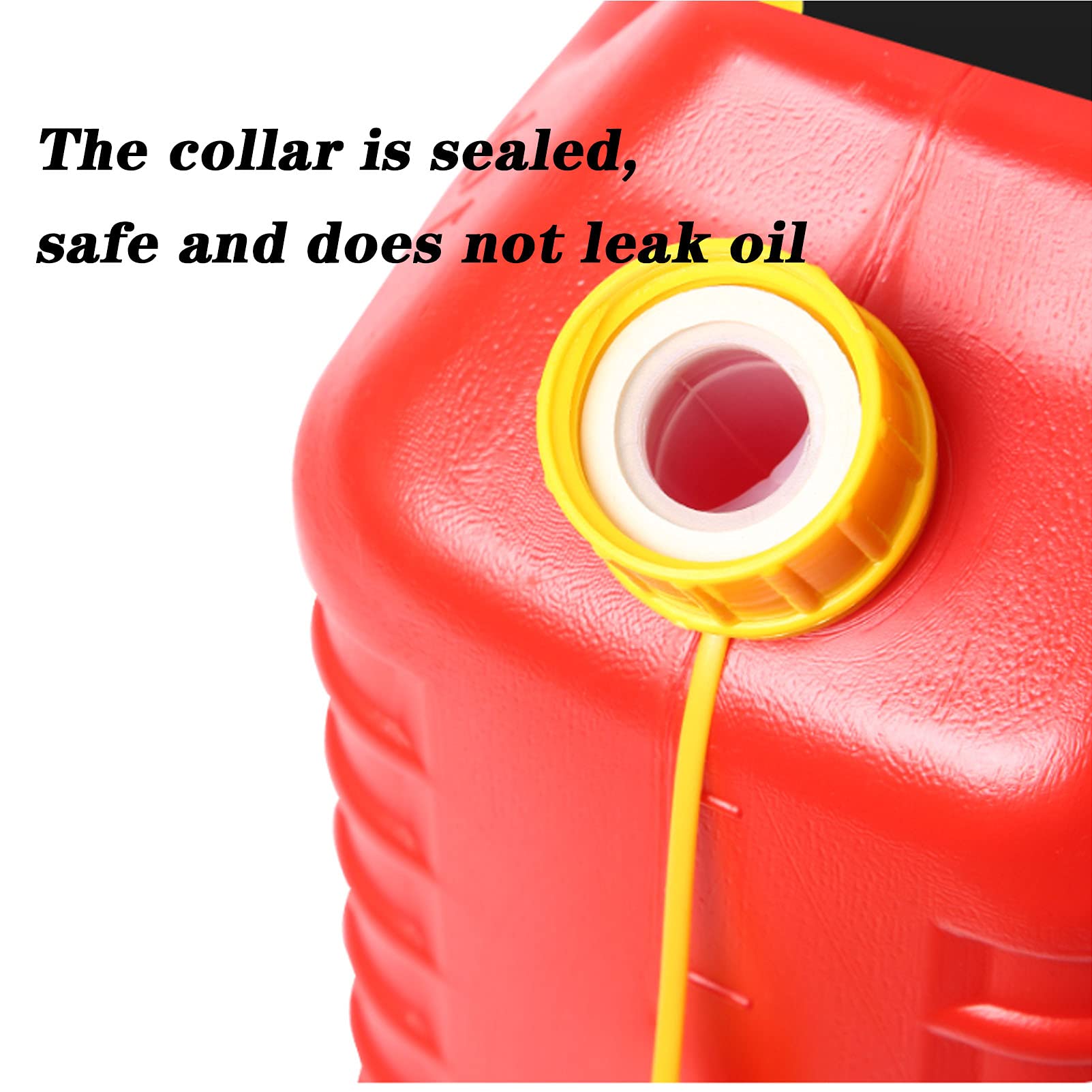 Taniche carburante Contenitore per carburante, tanica di gas in plastica con tubo dell'olio integrato, serbatoi di trasferimento di carburante portatili per moto e la maggior parte delle auto, rosso