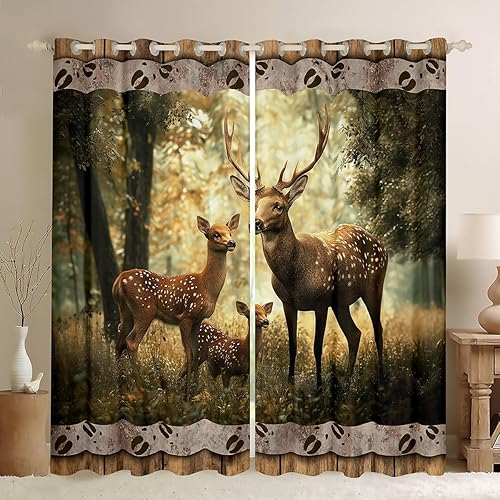 Miniatura 24 de Castle Fairy Cortina musical rústica para ventana, con impresión de instrumentos de bajo y guitarra, para decoración de dormitorio, cortinas de