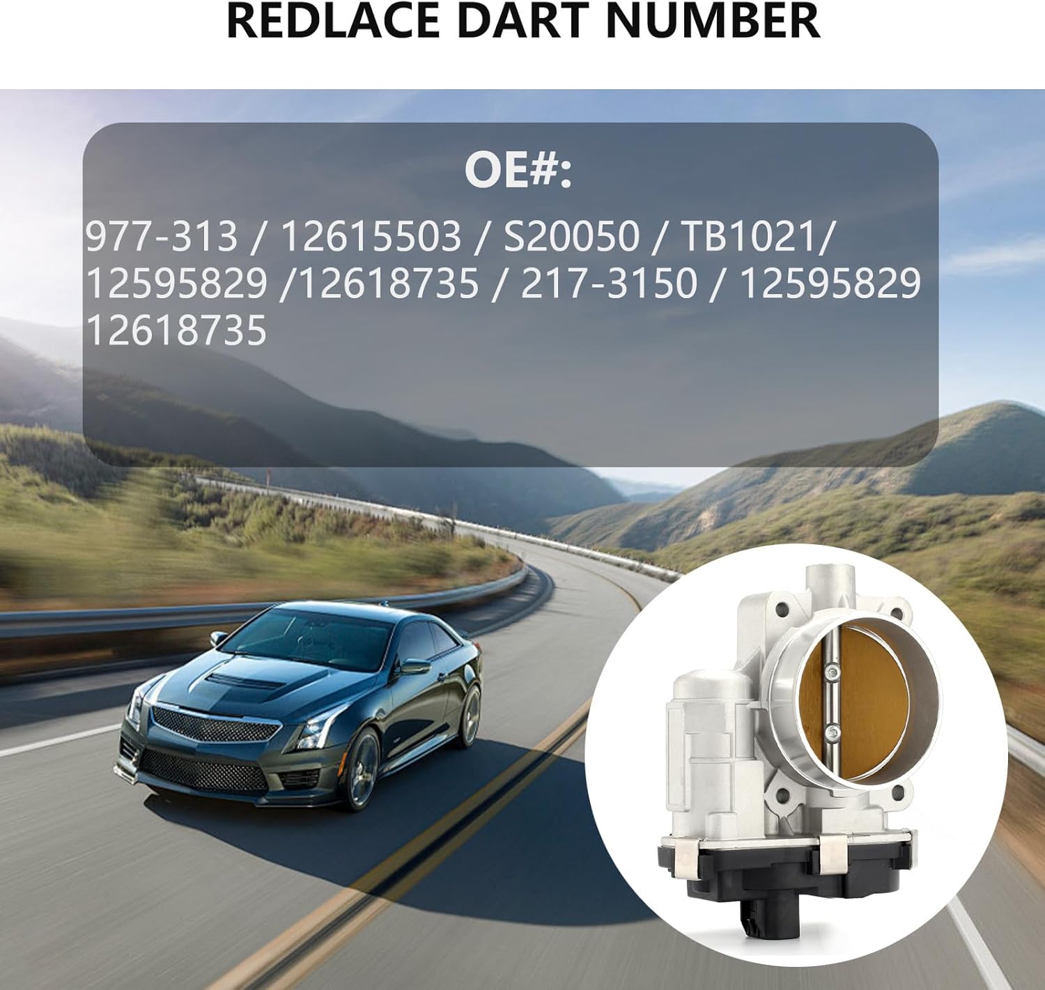 Electronic Throttle Body Assembly for Chevrolet Express Silverado 1500 Malibu GMC Savana Sierra 1500 Pontiac G6 G8 Saturn Aura 3.6L 4.3L V6 – OEM Replacement Part # S20050 977-313 12595829