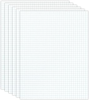 Office Depot Quadrille Pads, 4 x 4 Squares/Inch, 25 Sheets, White, Pack Of 6, 99476