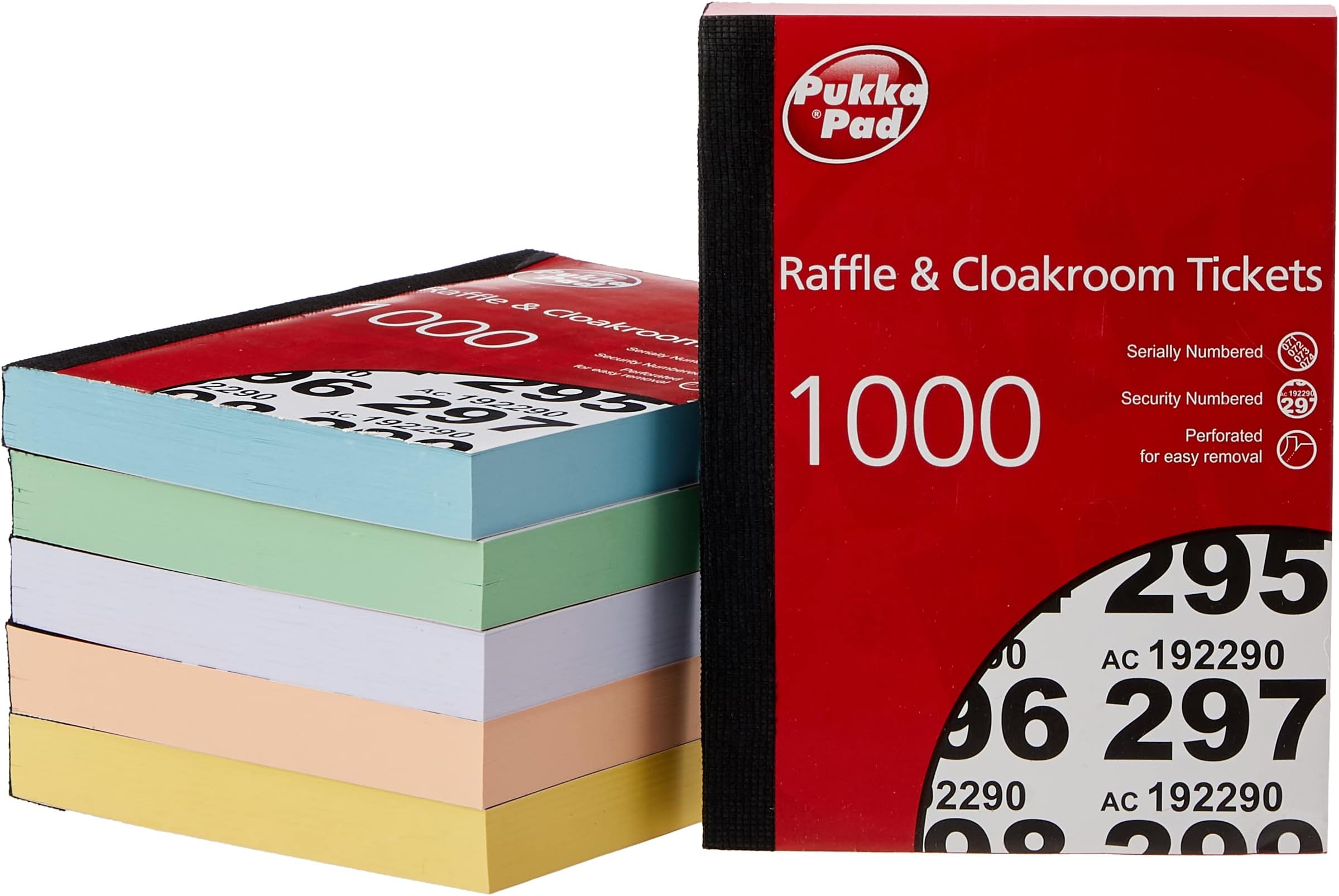 Pukka Pads Value Cloakroom Raffle Ticket Number Pad (Pack of 6 ...