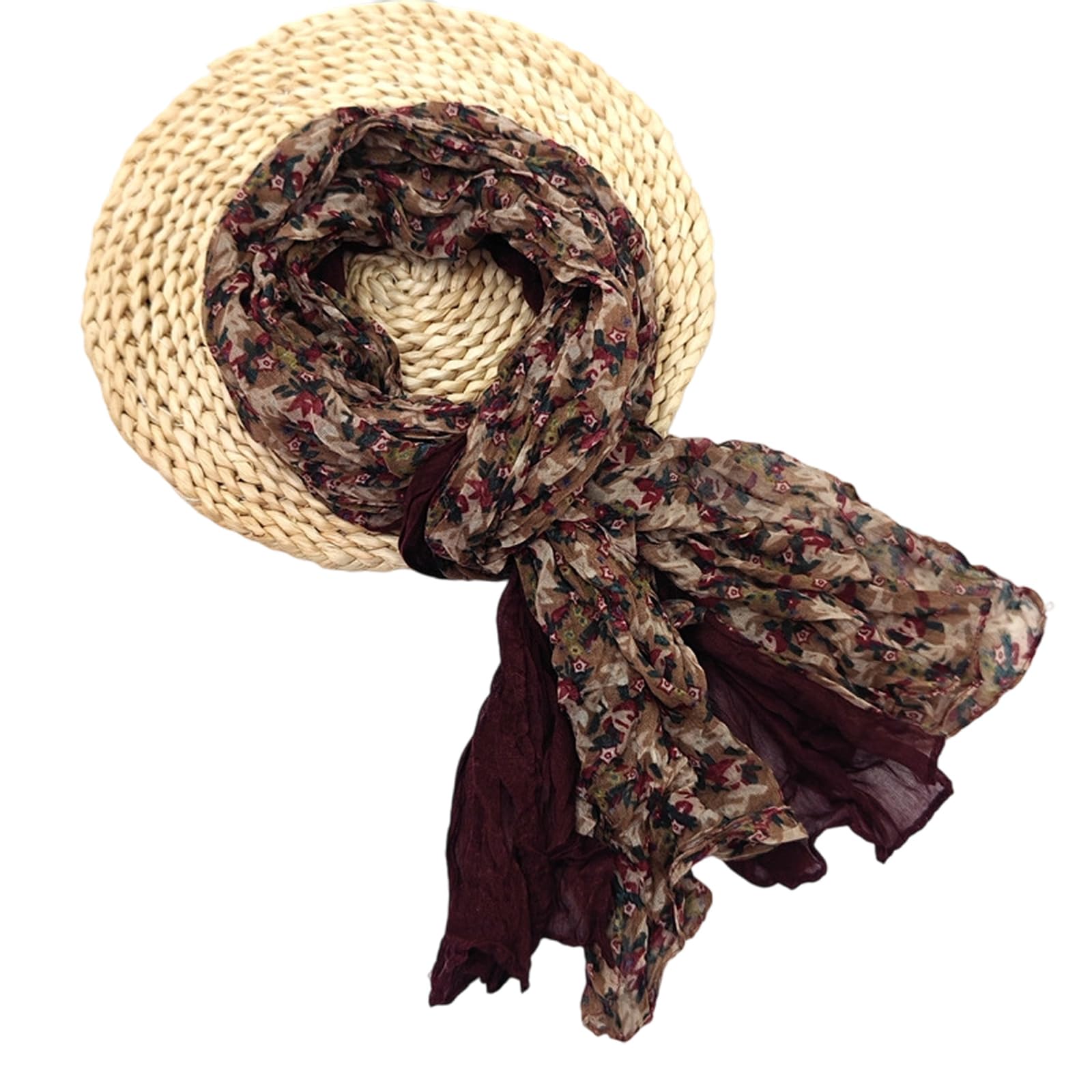 MICFENY Stylish Pleated Scarf Soft Wrinkles Texture Unisex Neck Accessory For Cold Weather Casual Formal Occasion Dressingup