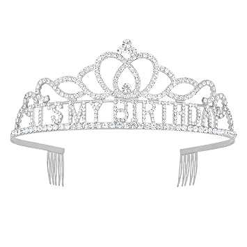 Silver Birthday Crown for Women, Happy Birthday Headband Its My Birthday Crown, Birthday Girl Crown Birthday Queen Tiara Birthday Decorations Birthday Gifts