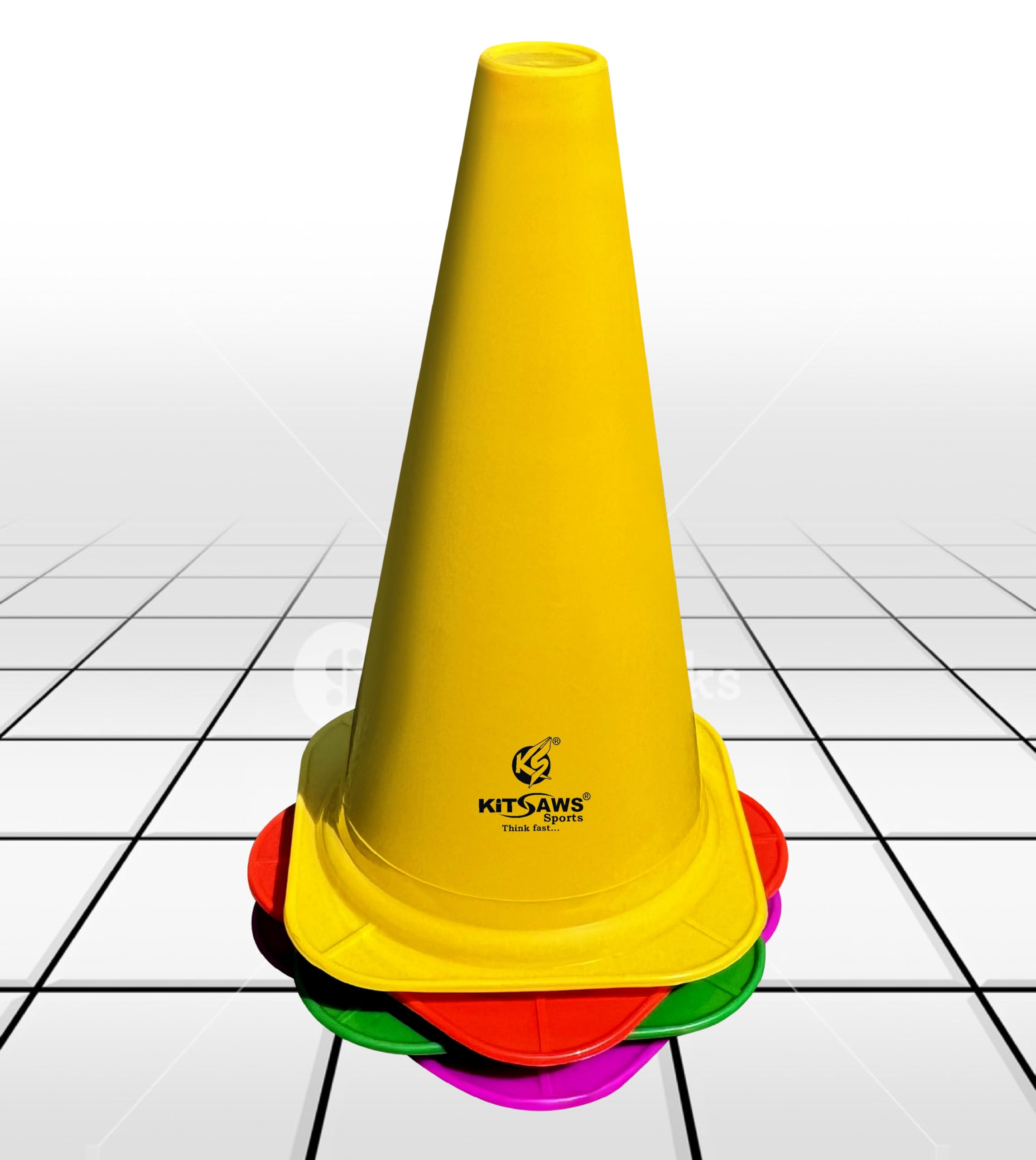 18 Inches Agility Marking Cones | Sports Field Marking Equipment | School Model Marker Cone | Multicolour Plastic Marker Con (12)-picture-32