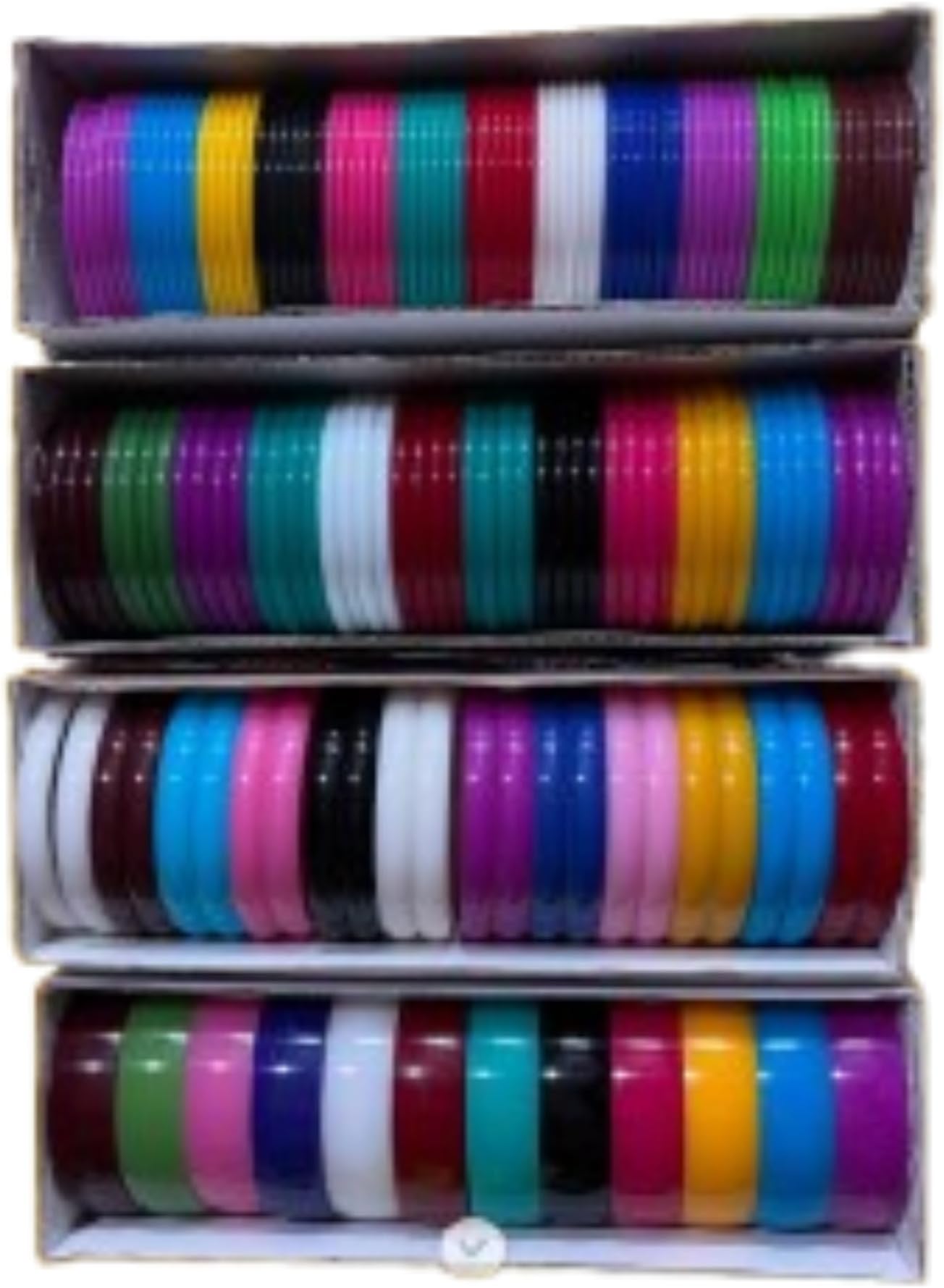 Silk Thread Bangles Making Base Combo Set of 4 | Normal Cut & Flat Cut (1 Cut, 2 Cut, 4 Cut & 6 Cut) | Multicolor Plastic Base for Silk Thread Bangles Making Kit | DIY Silk Threads Jewellery Set Combo (2.8)