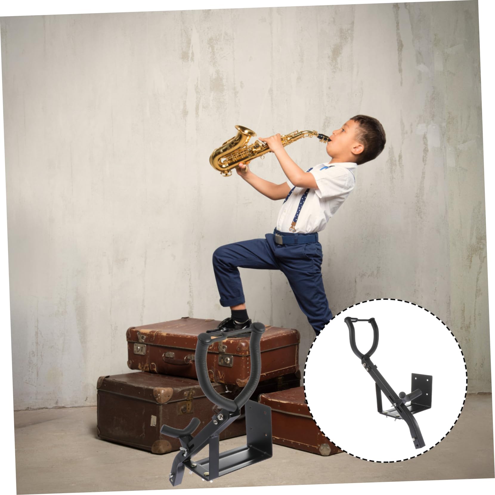YARNOW Saxofono Portatile Compatto per Saxofono Tenore Design Ergonomico e per Musicisti e Appassionati Jazz