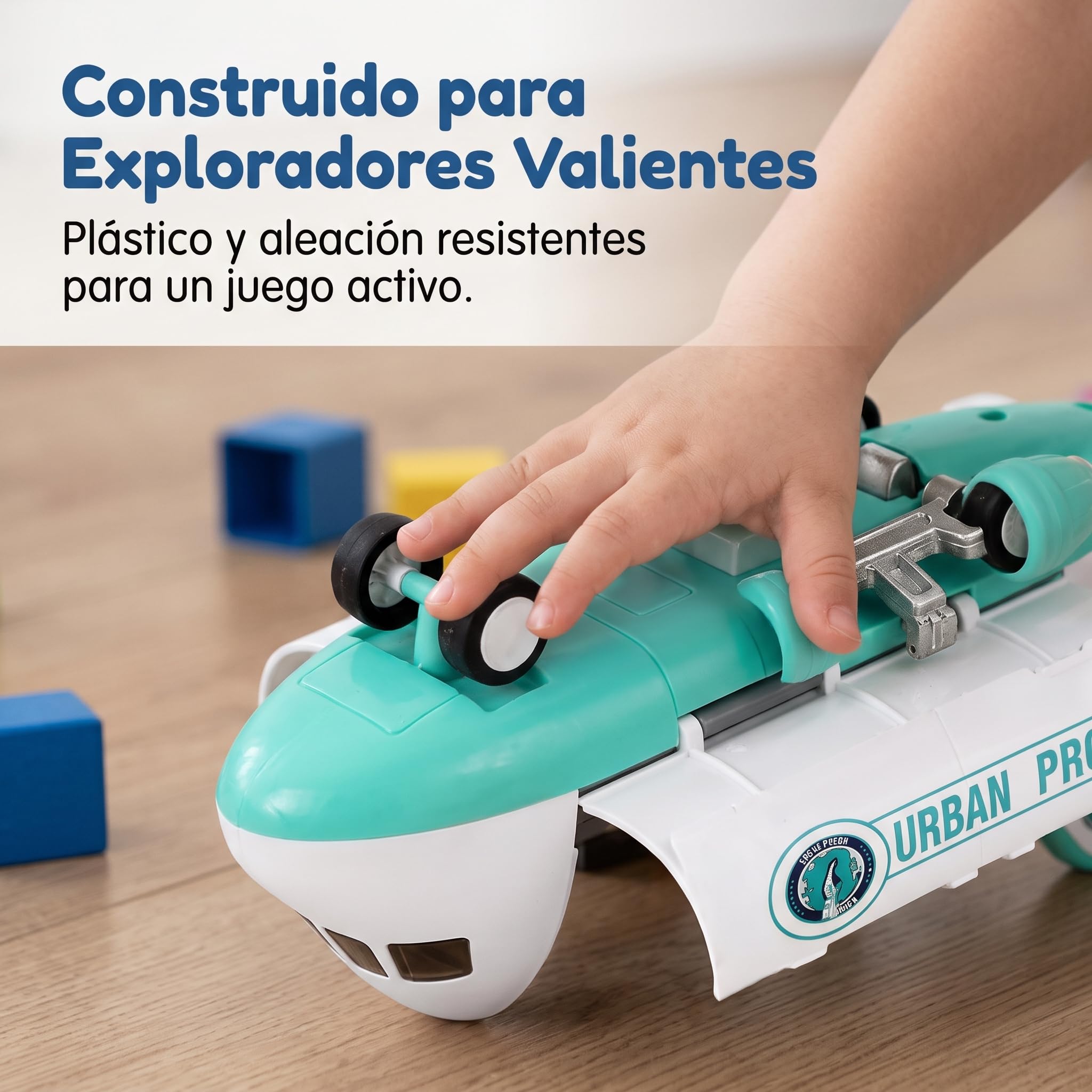 Aereo Giocattolo per Bambini con Veicoli in Lega e Luci e Suoni, Gioco a Inerzia Ricaricabile, gioco creativo