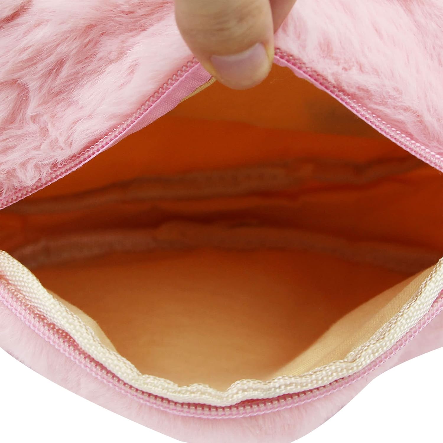 Cute Cat Crossbody Purse Pink Small Fluffy Satchel Shoulder Bag Animal Plush Messenger Bag Kawaii Purse for Women - Image 8