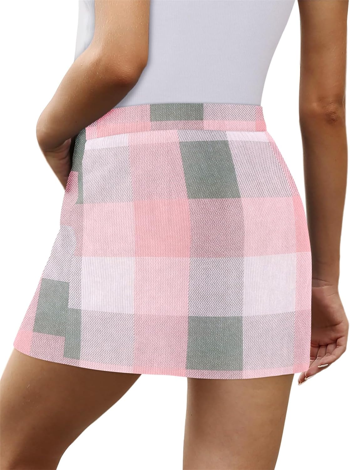 onlypuff Plaid Skirts for Women High Waisted Mini Skirts Ladies Fall Fashion Outfits Bodycon Above The Knee Dress - Image 4