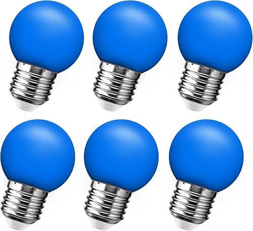 Miniatura 24 de Flaspar Bombilla LED nocturna, bombillas LED pequeñas equivalentes a 15 W, base de tornillo mediana E26, para baño, tocador, porche, exteriores