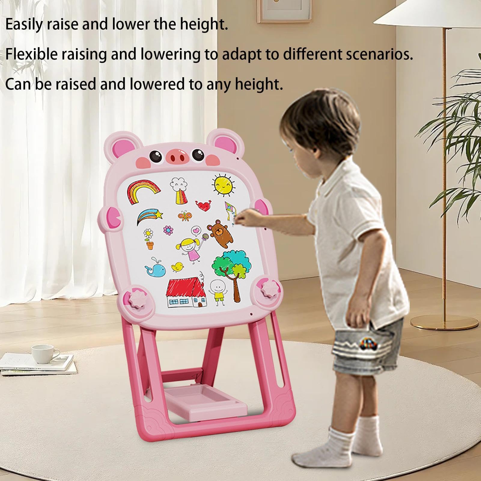 Magnetische Zeichentafel Kreidetafel Whiteboard Doppelseitig | Magnetisch Malzubehör Kinder Kunstspielzeug pädagogisches Vorschullernen kreative