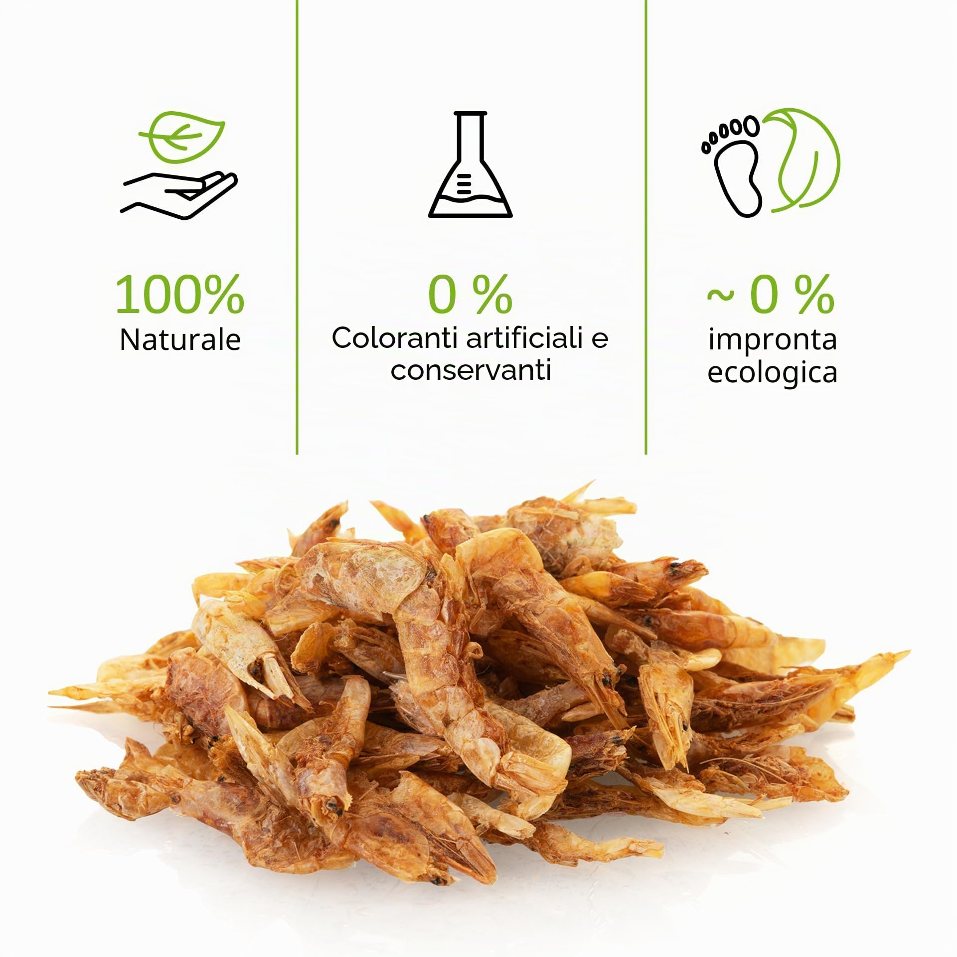 UGF - Gamberetti essiccati - 75 g in un secchio da 500 ml, Insetti gamberetti, Cibo per uccelli selvatici (tutto l'anno), Snack per cani, Cibo per tartarughe, roditori, lucertole, pesci