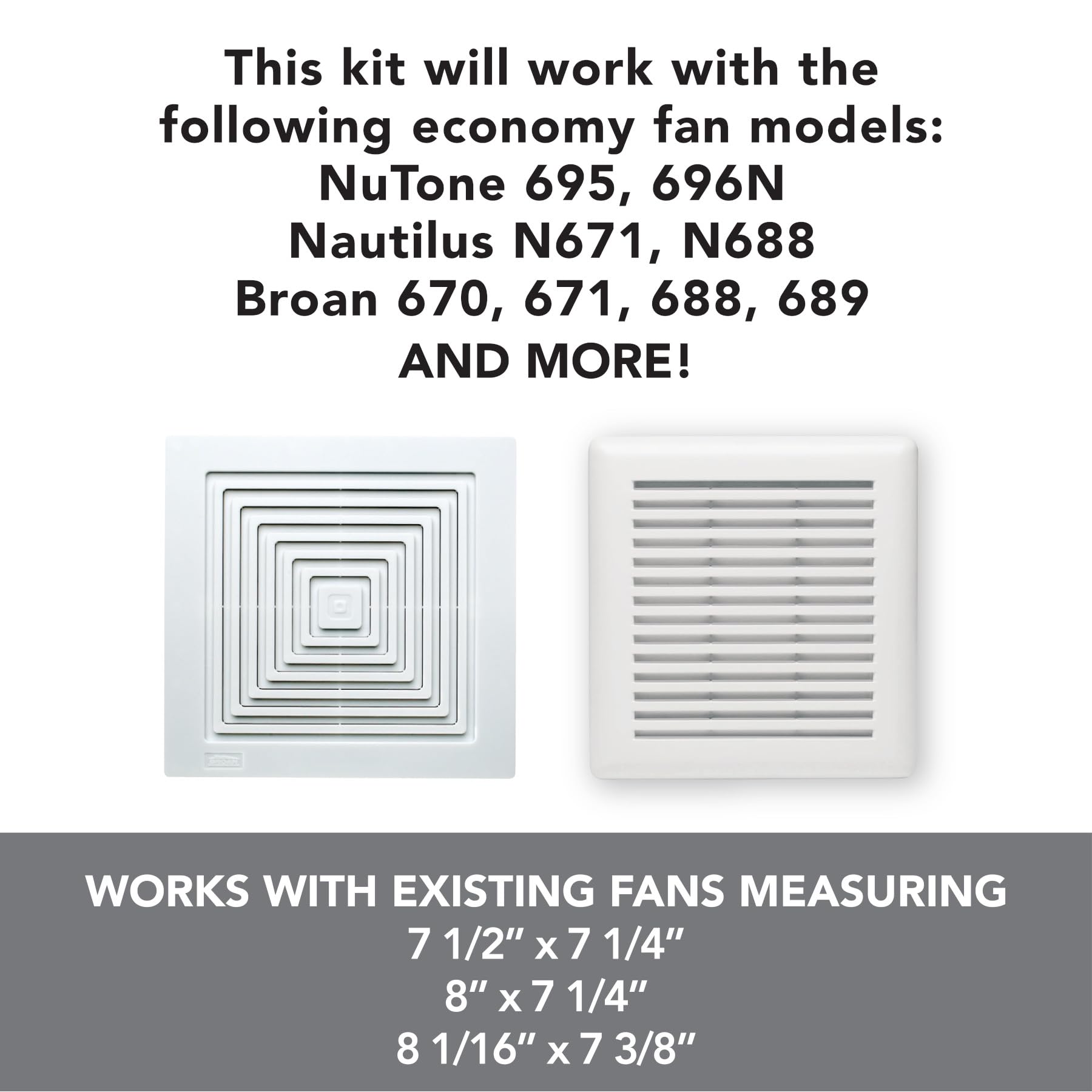 Snapklik.com : Broan-NuTone RE70BN 70 CFM Bathroom Exhaust Fan ...
