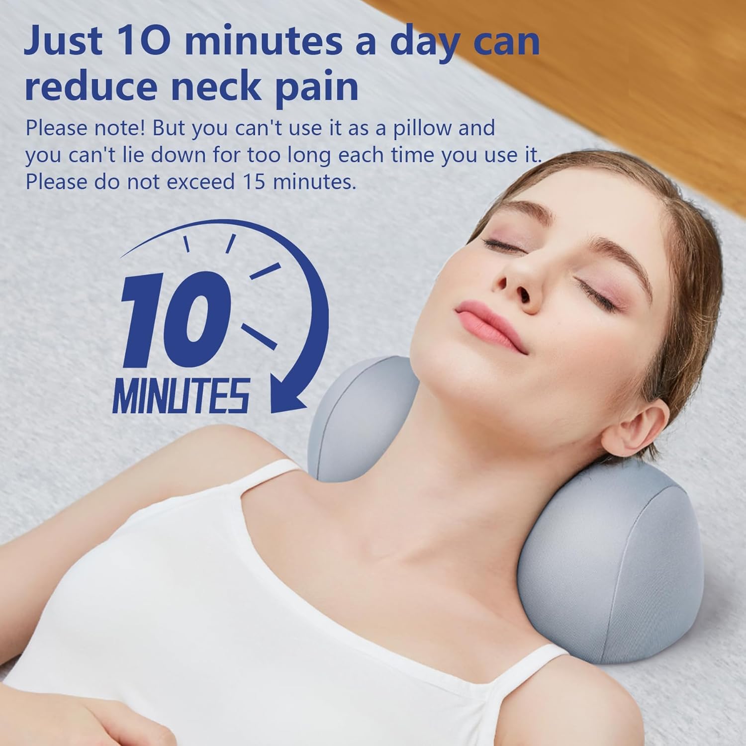 ComfortLife Small Neck Stretcher Pillow for Pain Relief, Medium Soft Cervical Traction Device Neck Mild Support Pillow Foam Cervical Neck Pillow for Tension Muscle Relax Relief (Grey) - Image 7