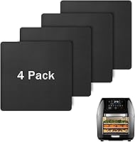 Vista 1 de 4 forros de horno para freidora de aire CHEFMAN de 10 cuartos de galón, tapete para hornear reutilizable compatible con accesorios multifuncionales