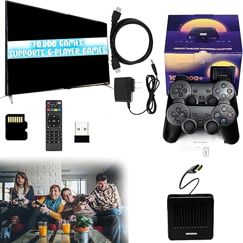 Arcadian Pro, Arcadian Pro Console,Arcadian Retro Gaming Console, 70,800+ Games Built-In, Supports 6 People Playing Together, Support HDMI 2.1 Output 4k Resolution