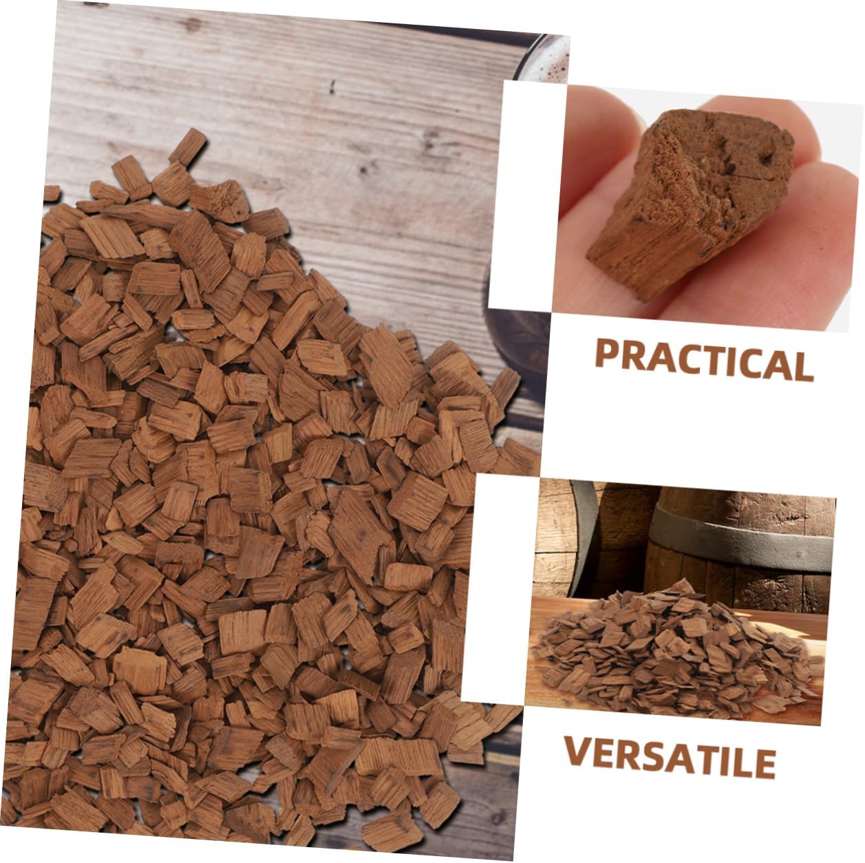 200g Oak Chips for Wine Making Medium Toast French Oak Pieces for Home Brewing Enhances Red Wine