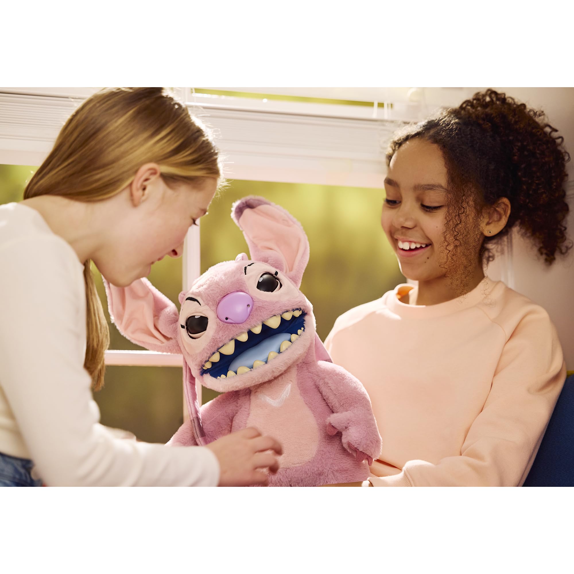 WOW! STUFF Disney Angel Puppetronic by RealFX | with a Limited 1st Edition Certificate | Looks, Feels & Sounds Real! | Disney's Lilo & Stitch | Over 100 Action & Sounds | 18" High | Ages 6+