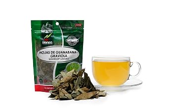 Hanan Peruvian Secrets Hojas De Guanabana-Graviola Herbal Tea | 100% Natural Soursop Leaves | 1.41oz / 40g | Naturally Aids in Supporting the Liver and Immune System - 6 Pack
