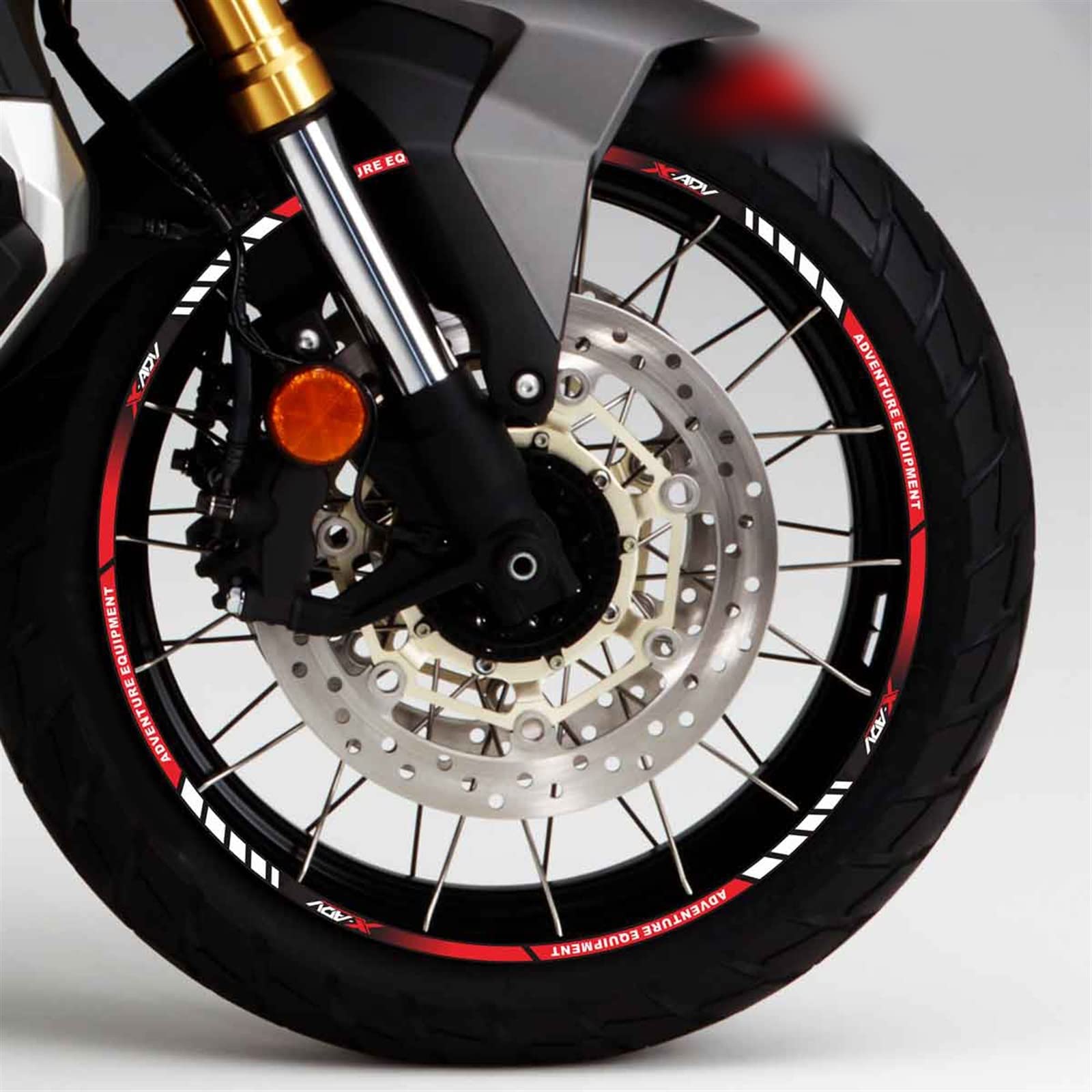 Für Honda Xadv 750 X ADV X-ADV Adventure, Reflektierender Motorrad-Radaufkleber, Felgenlogo (Color : Red)