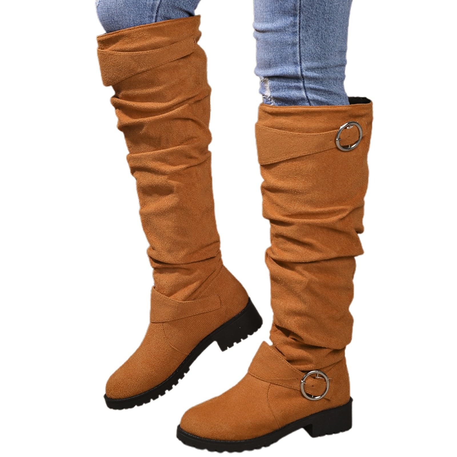 Bottines larges en daim avec bottes de marche légères et confortables - 4