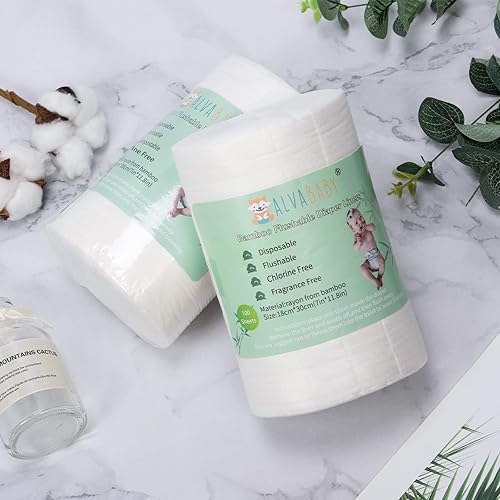 Miniatura 5 de ALVABABY Forro de pañales para pañales de tela para bebé, pañales desechables suaves y naturales, 11.8 x 7.1 pulgadas, sin fragancia, sin cloro, 400