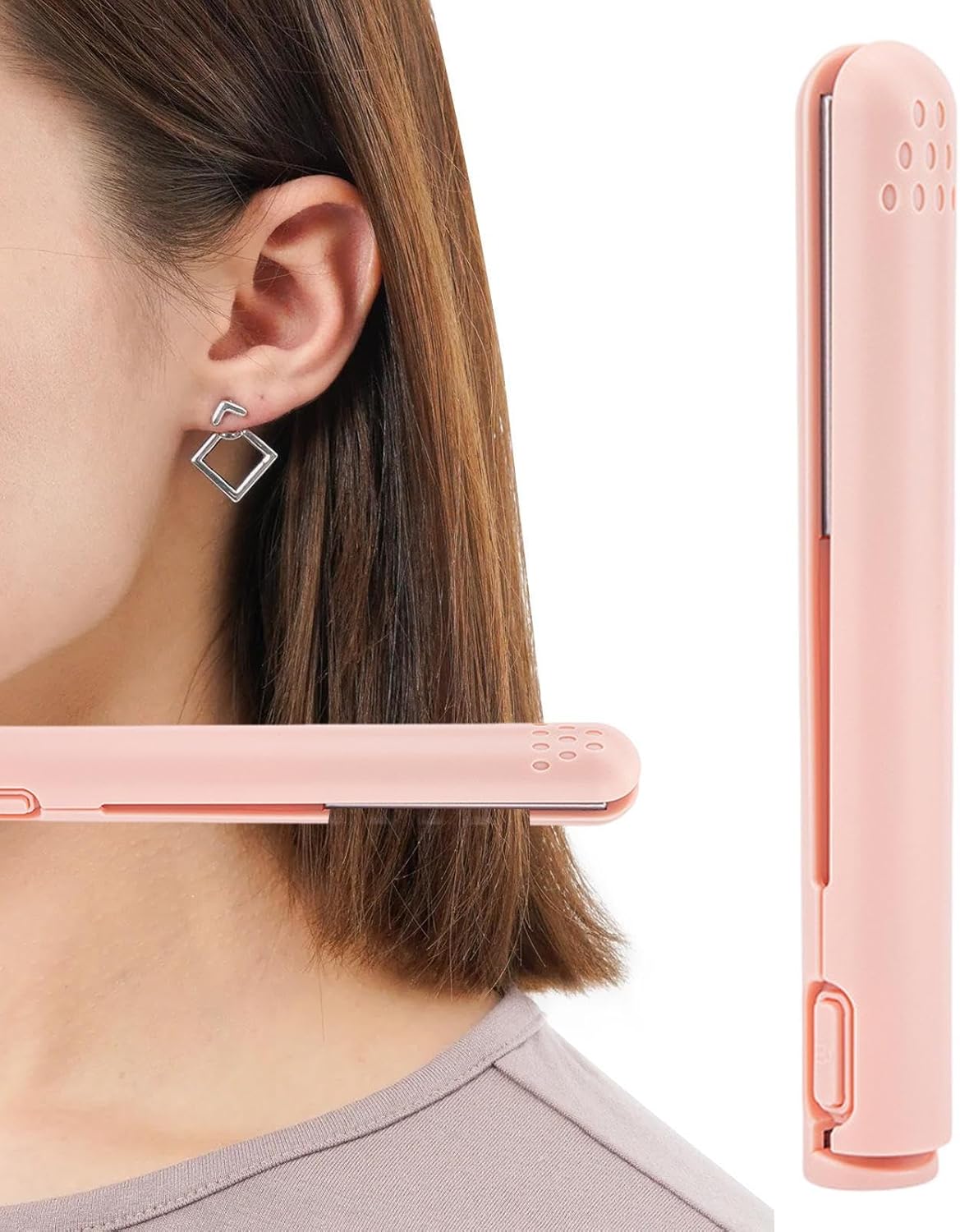 Hair Curler Mini Curling Iron for Short Hair, 2 in 1 Mini Curler and