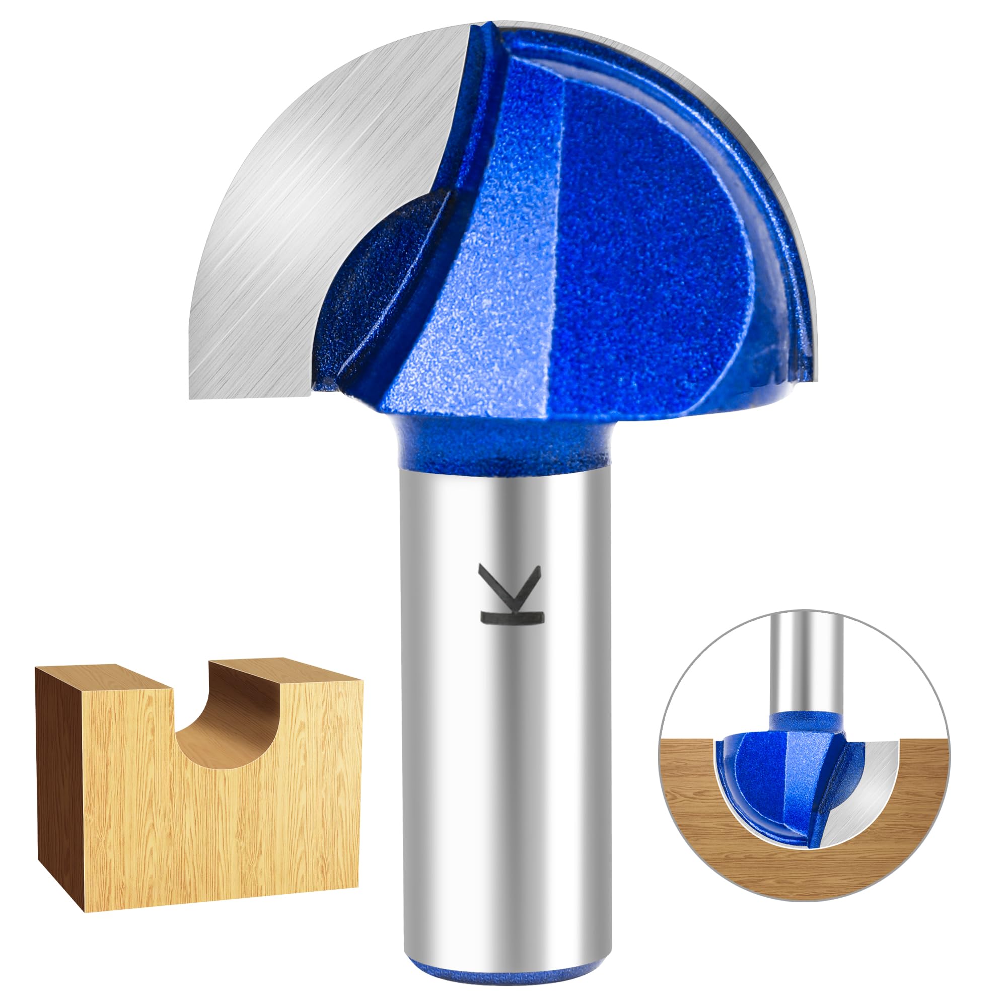 Carbide Router Bits - 8 Piece Cove Round Nose Set -10
