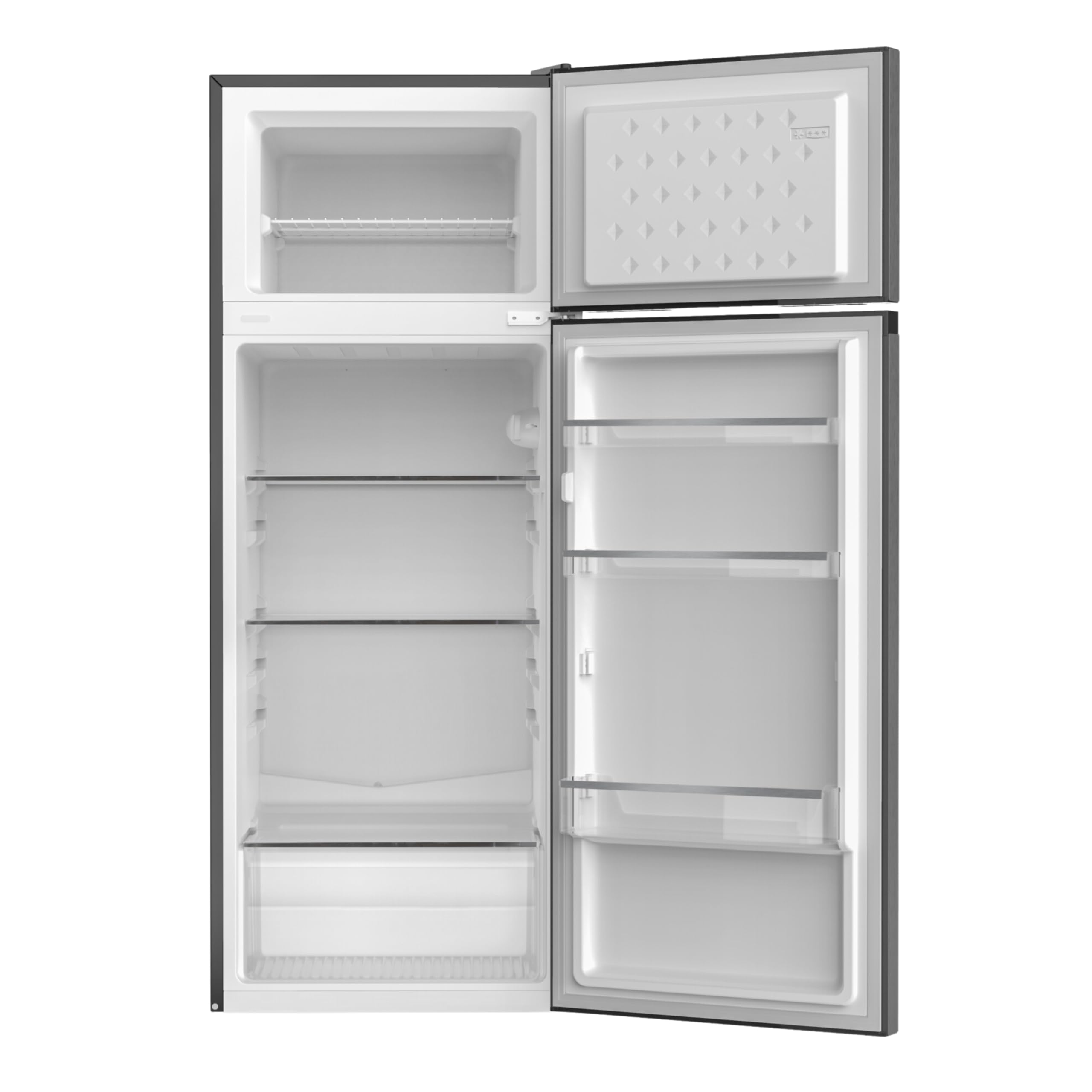 Amica Kühl-Gefrierkombination 211 L 144x54x55 cm DT 374 160 E | 170 L Kühlteil, 41 L Gefrierteil, FrostControl, Automatische Abtauung, LED Beleuchtung, Gemüseschublade