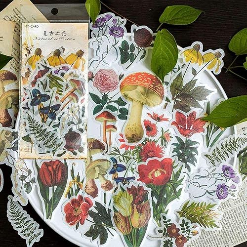 Miniatura 7 de Doraking - Juego de 60 calcomanías decorativas para laptop, diseño de plantas verdes decorativas para laptop, sobres, álbumes de recortes, cuaderno,