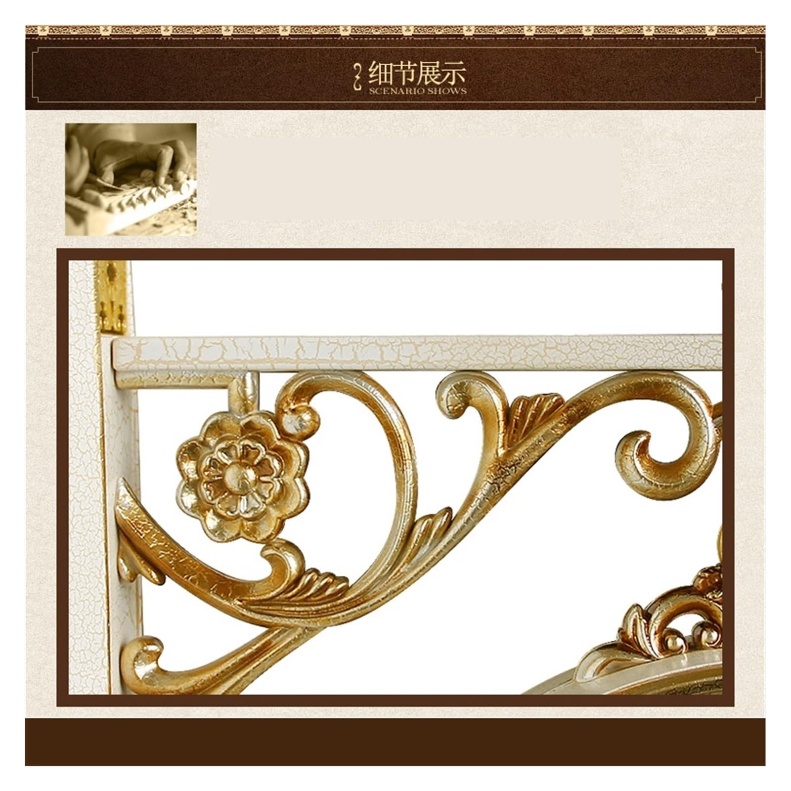 Orologio Da Parete In Oro Artistico Design Bifacciale Di Lusso Leggero E Creativo Decorazione For La Casa Rurale Muta Preciso E Silenzioso(48X38CM-01)