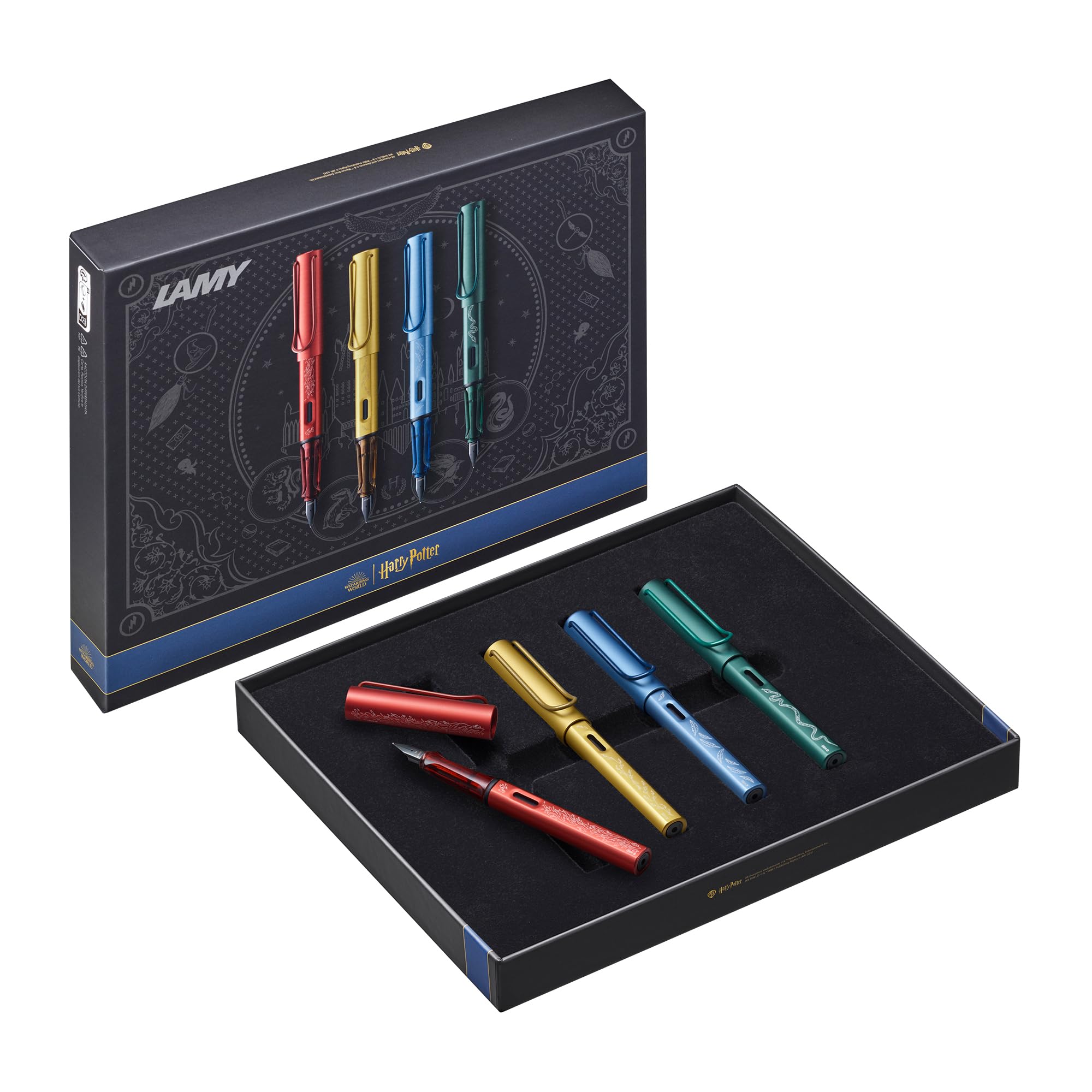 Lamy safari Harry Potter Ravenclaw Vulpen – Speciale editie met huiswapen – Stalen penpunt (M) – Ergonomische grip – Inclusief T10 blauwe inktpatroon – Voor rechtshandigen