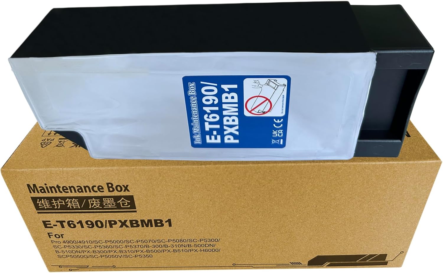 T6190 Maintenance Cartridge Compatible with SureColor P5000 P5300 P5370 SC-P5000 B-300 B-310N B-500 B-510DN Pro 4900 Printer, C13T619000 Waste Ink Collect Unit