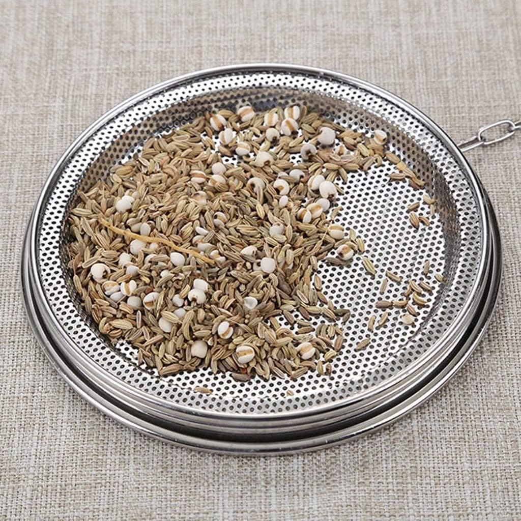 Stainless Steel Brine Cage Filter Screen, Spice Flavoring Filter Screen with Extended Chain Hook, Used for Brewing Loose Leaf Tea, Spices and Condiments,16cm
