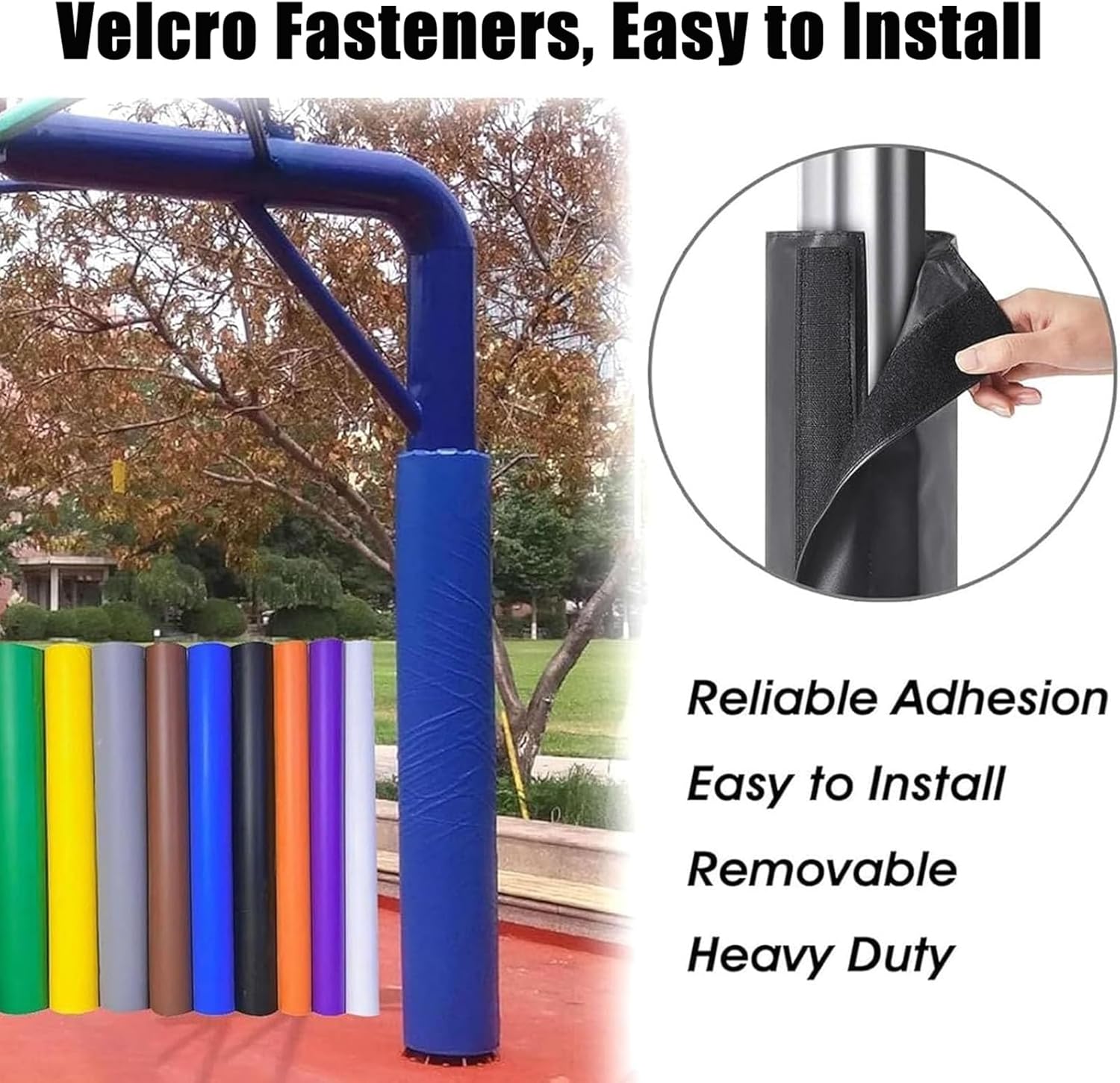 Garage Padded Pole Wrap Lally Column, Basement Pole Wrap Padding, Impact Resistant Replacment Round Column Post Protective Pads, for Playgrounds/Sports Court(H 5ft,Inner Dia 3 1/2 Inch)