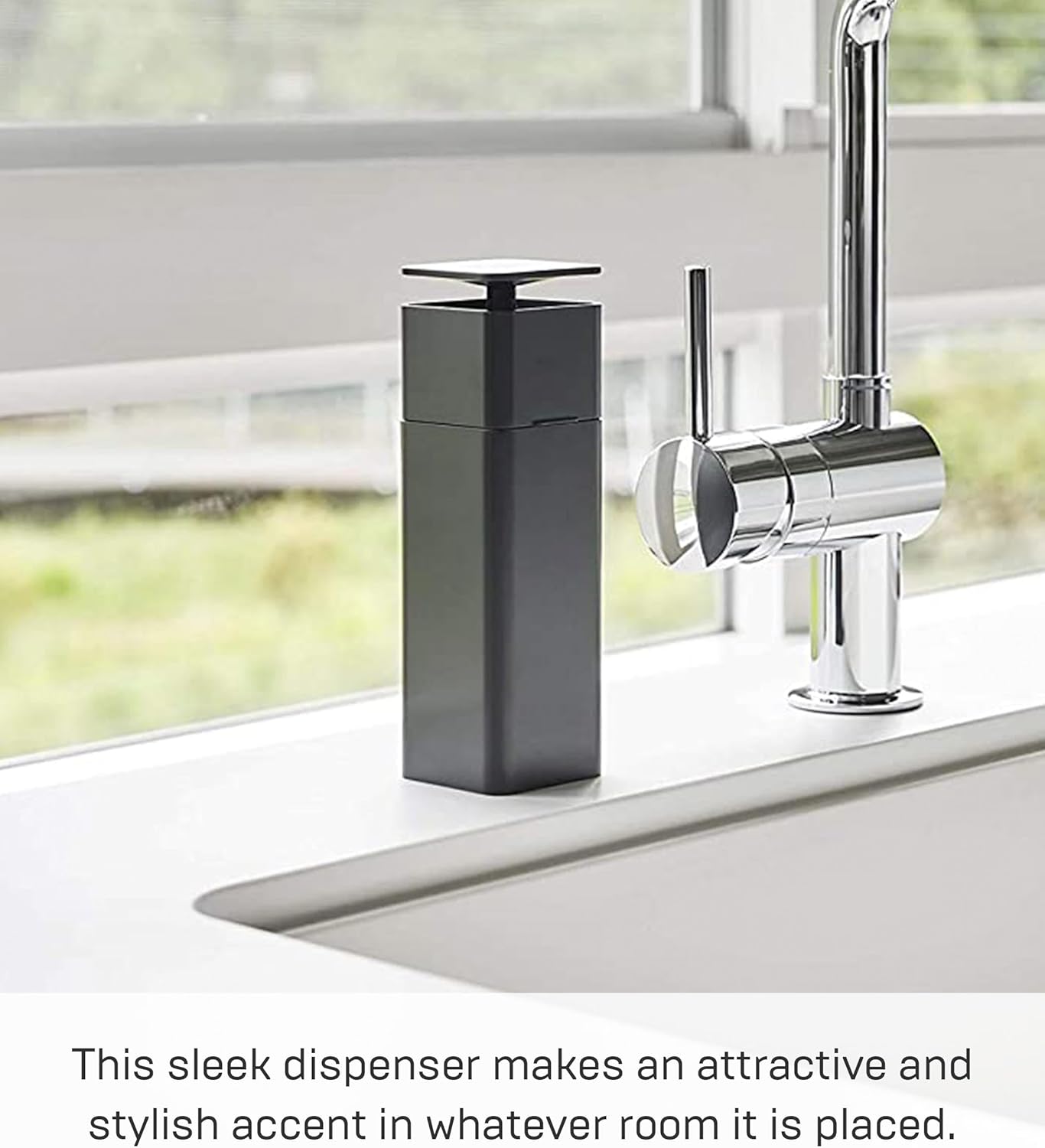 Yamazaki Home Tower One Handed Dispenser - Abs Plastic - 8.5 Fluid Oz., 250 Milliliters