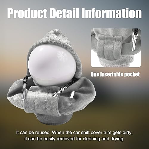 Miniatura 15 de Ziciner Funda para pomo de palanca de cambios de automóvil, diseño de suéter de moda, protector de palanca de cambios suave universal, accesorios