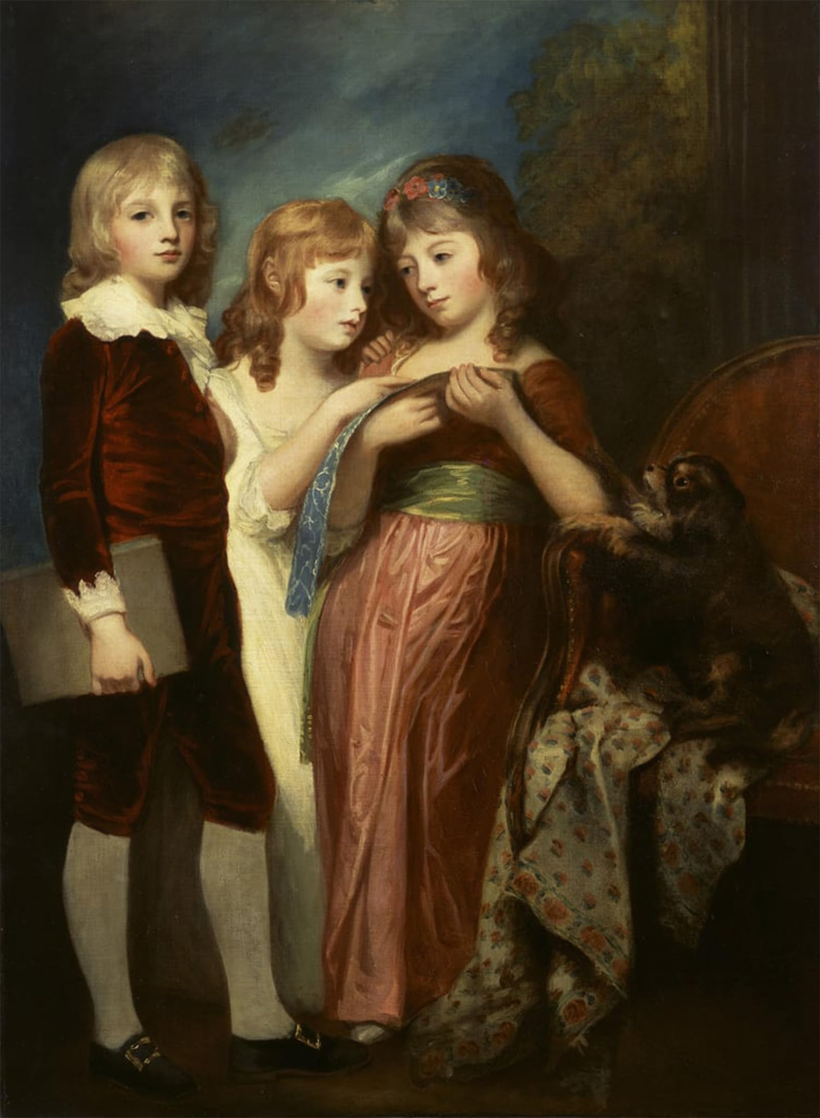 SERENDIPITP Vintage Picture Print on Canvas Wall Art Poster the Hartley Children by George Romney Artwork Print Poster for Wall Decor 60x90cm