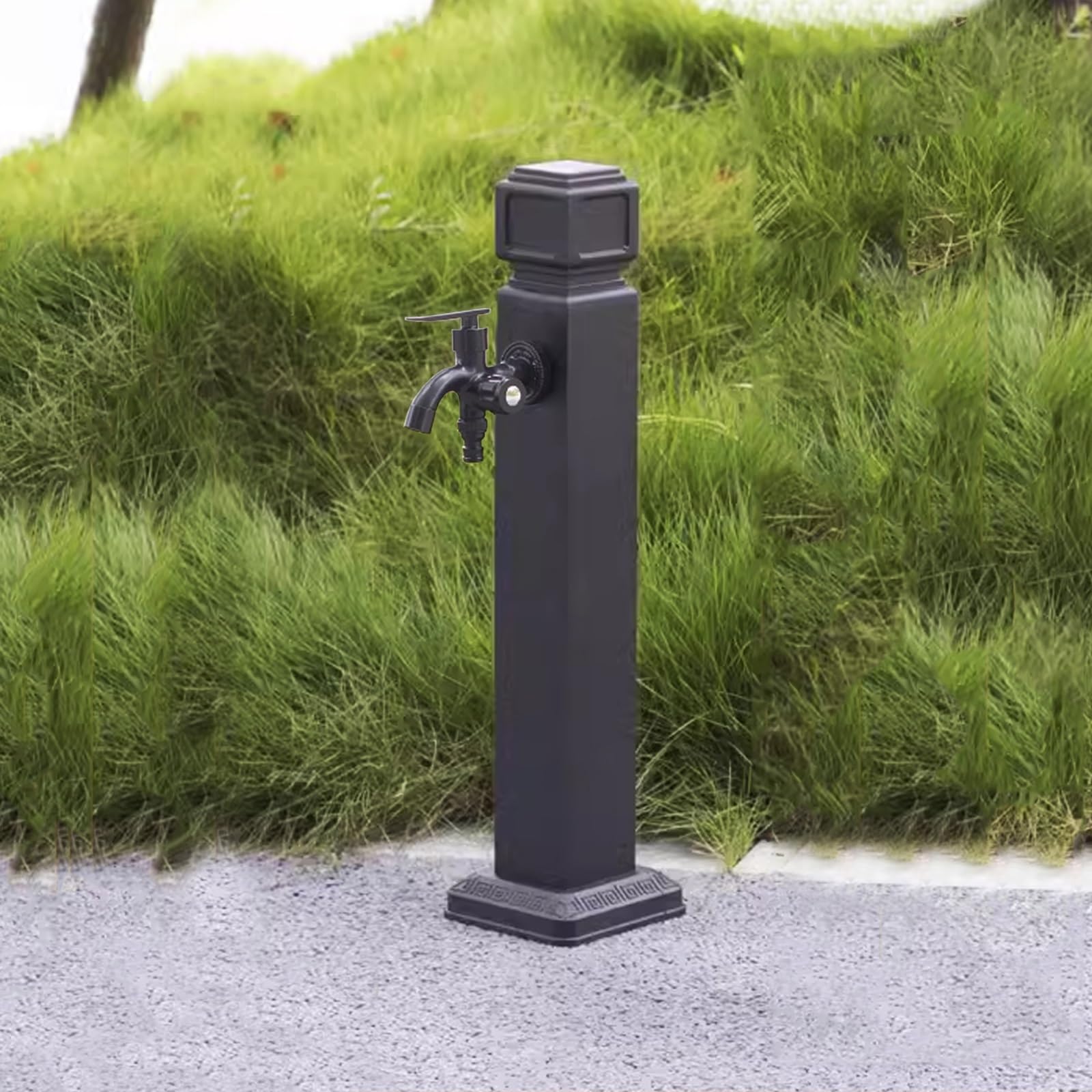 BHGFYXBS Stainless Steel Square Vertical Garden Water Column, Outdoor Faucet Water Column, Dual-Use Water Inlet, For Irrigation
