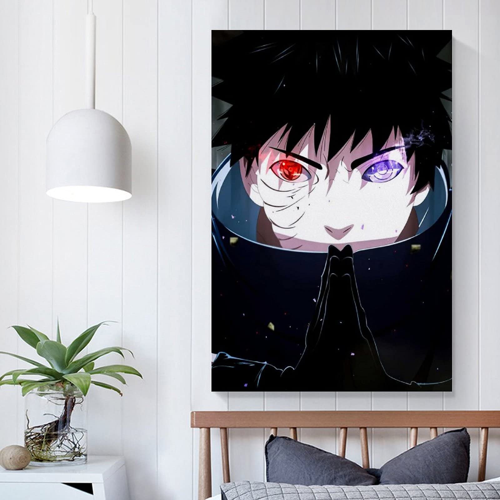 Poster Naruto Sharingan Rinnegan Sur Toile - Décor Mural Anime, Impression Haute Qualité, Pour Chambre Et Salon