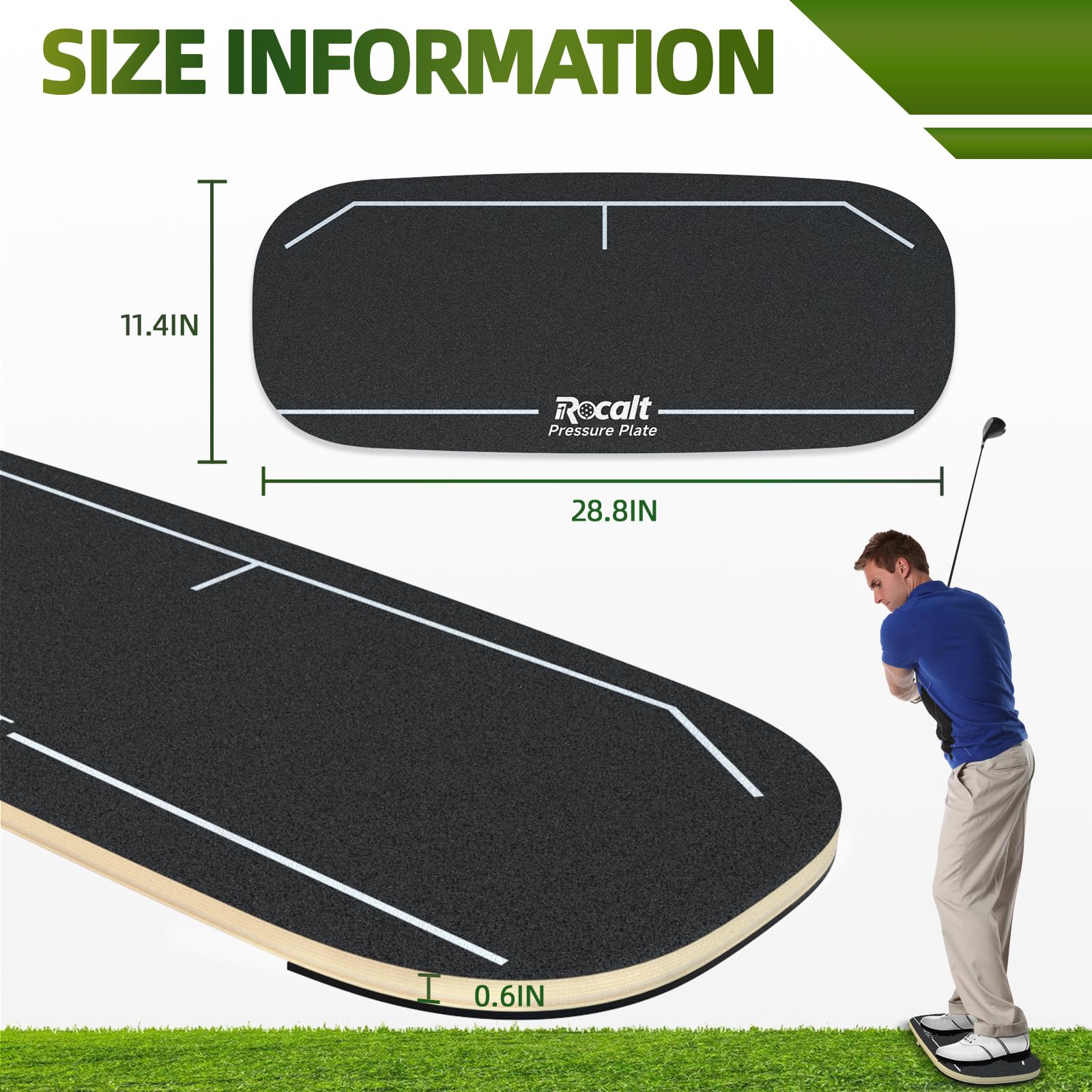 Rocalt Golf Pressure Plate, Golf Weight Shift Balance Board for