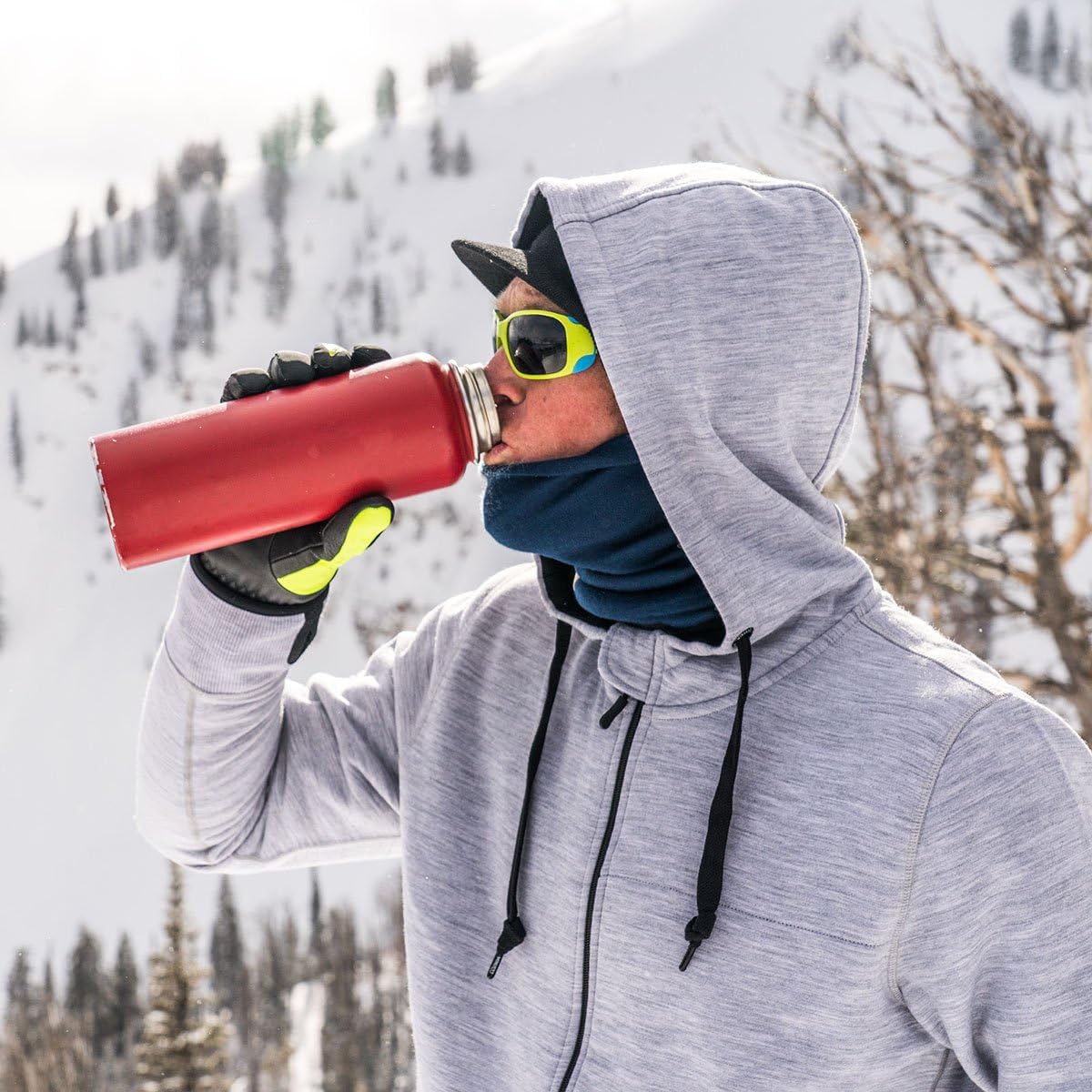 Merino Wool Hoodie - Expedition Heavyweight - Fleece Brushed Sweatshirt - Image 3