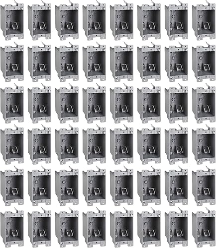 Miniatura 9 de Newhouse Hardware Caja de salida eléctrica de PVC de 1 banda (paquete de 48)  14 pulgadas cúbicas. Caja de conexiones de plástico para