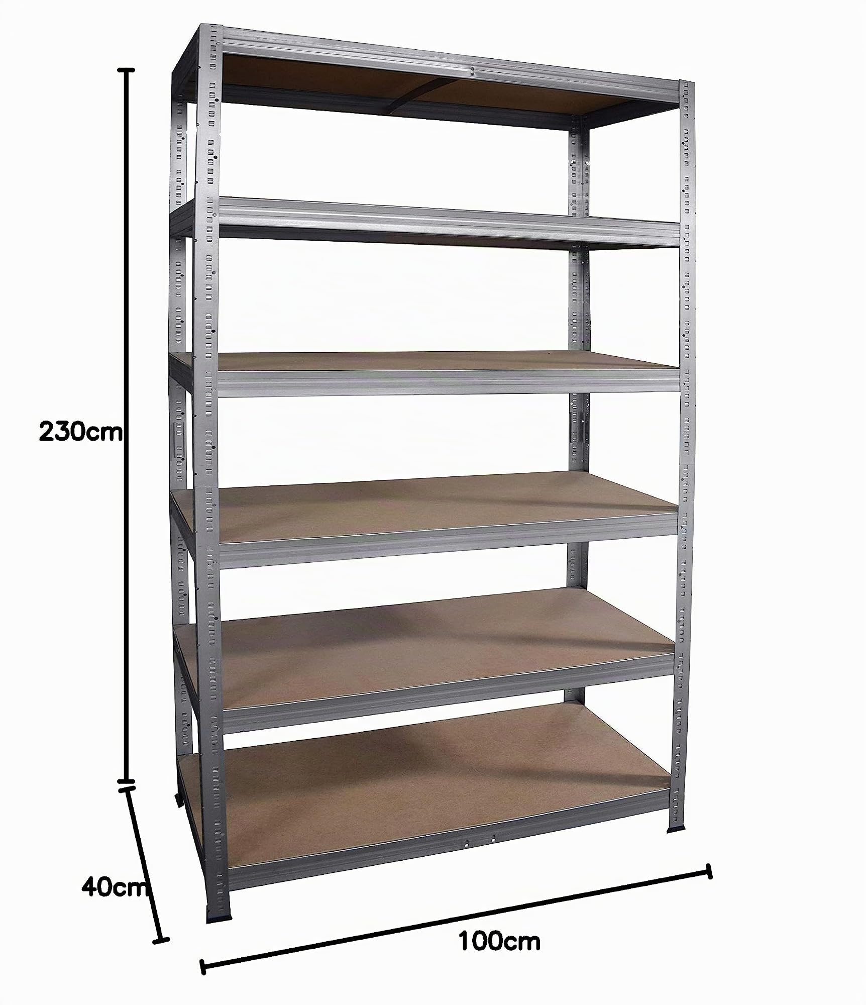 shelfplaza Pro 230x100x40cm scaffale pesante zincato: 6x166kg